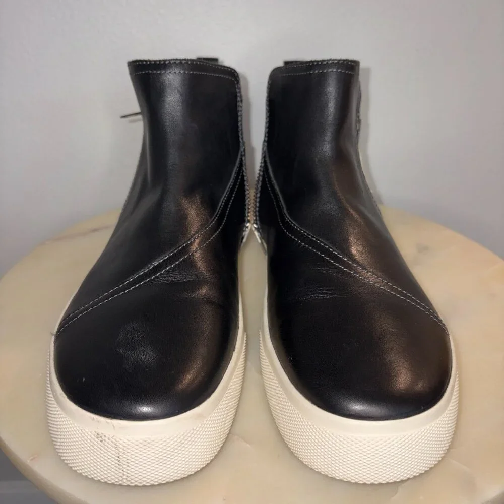 NWOT Leather booties Women's size 10 Double zipper - Picture 3 of 9